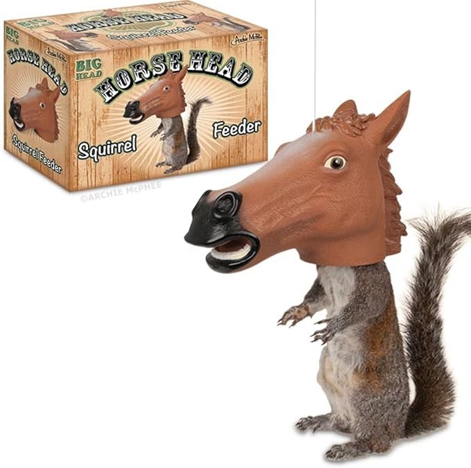 Horse Head Squirrel Feeder - Funny gag gift product image